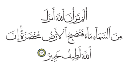 Al-Hajj 22, 63