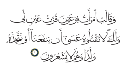Al-Qasas 28, 9