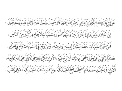 Ahadith Al-Arbaeen Al-Nawawiya no.6